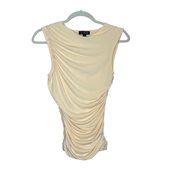 J. Crew Ruched Shell Top XS Yellow - Picture 3 of 9